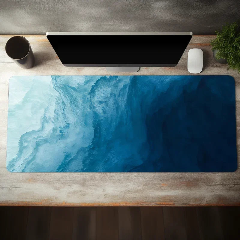 Large Gaming Mouse Pad Abstract Ocean Waves