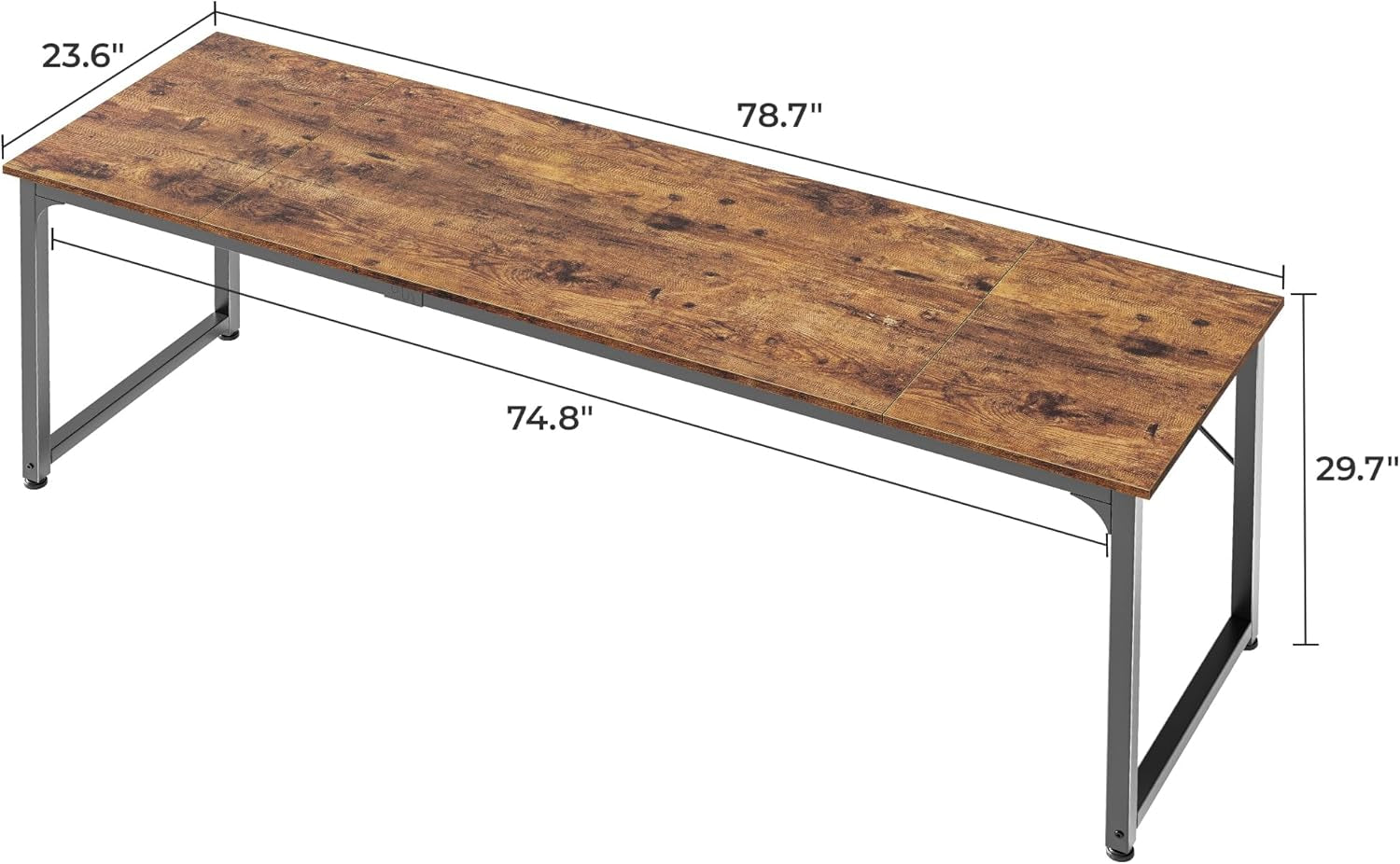 Computer Desk - 80in Natural