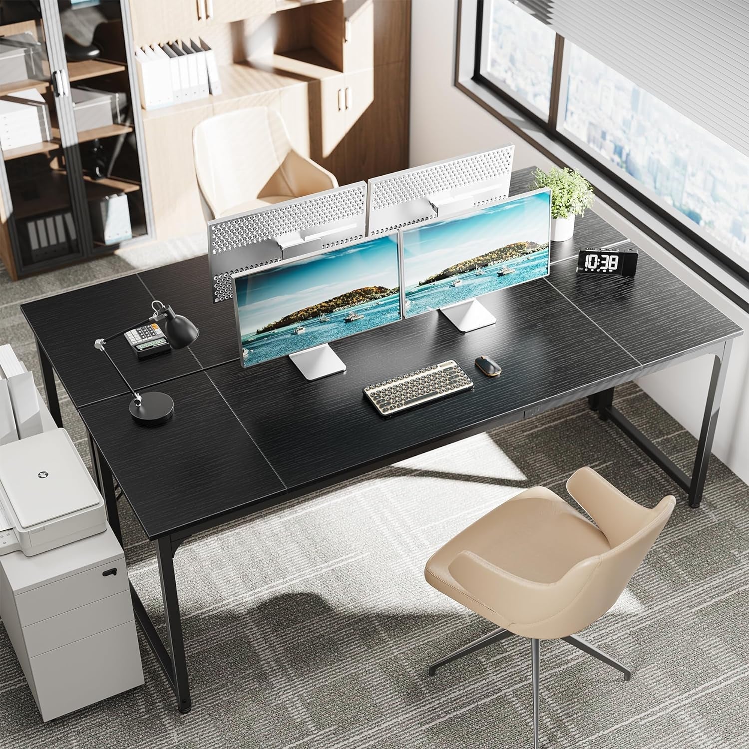 Computer Desk - 80in Black