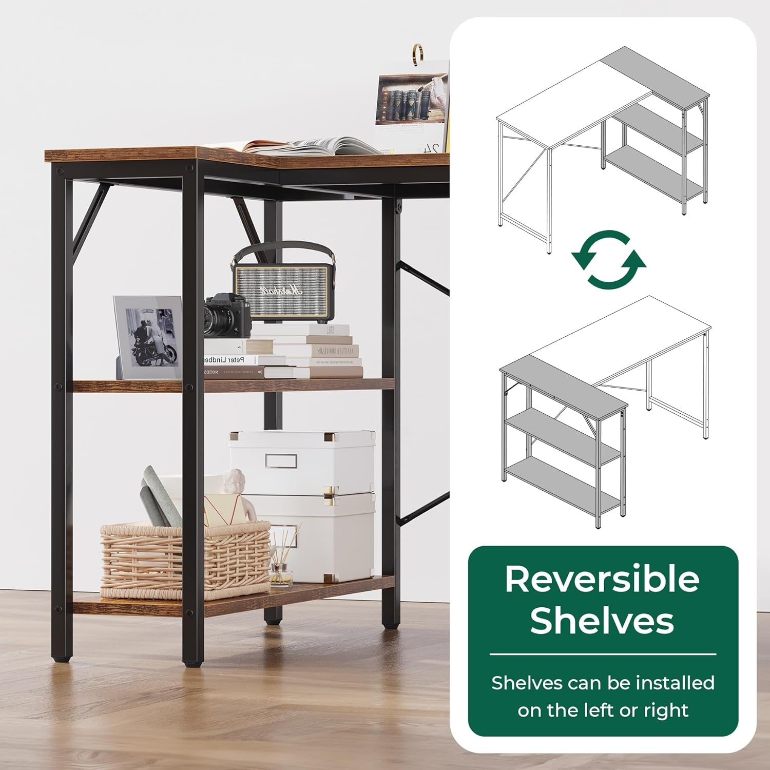 Computer Desk - 47in Rustic