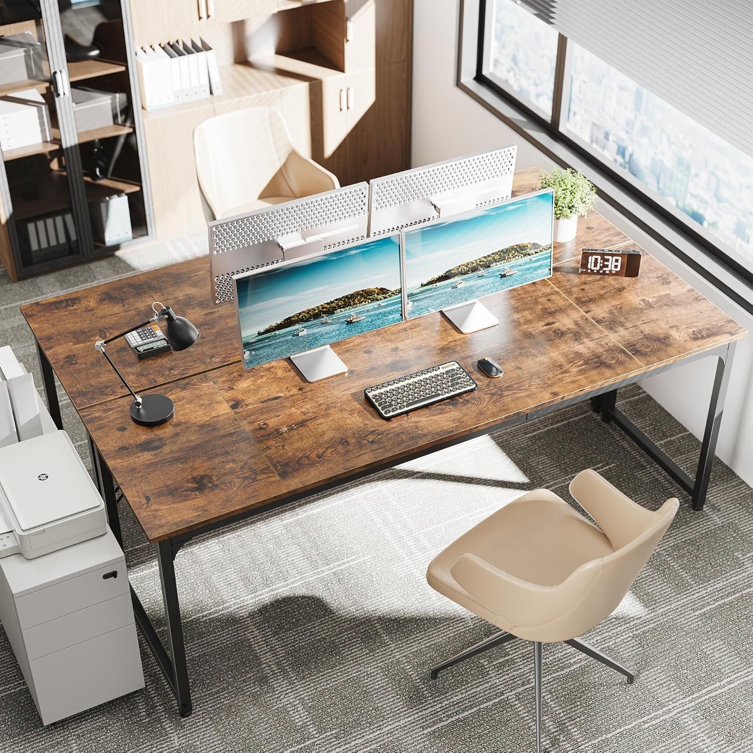 Computer Desk - 80in Natural