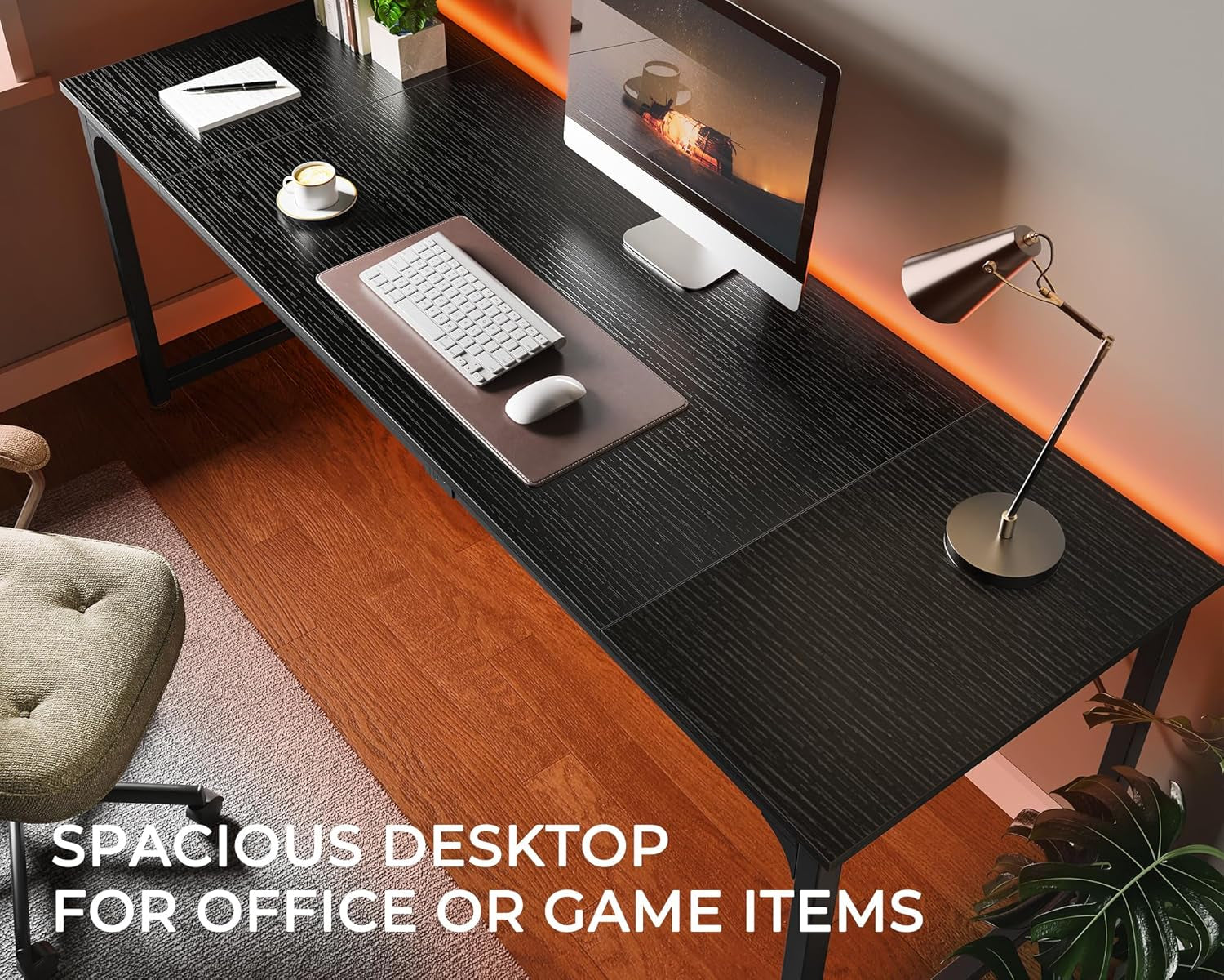 Computer Desk - 80in Black