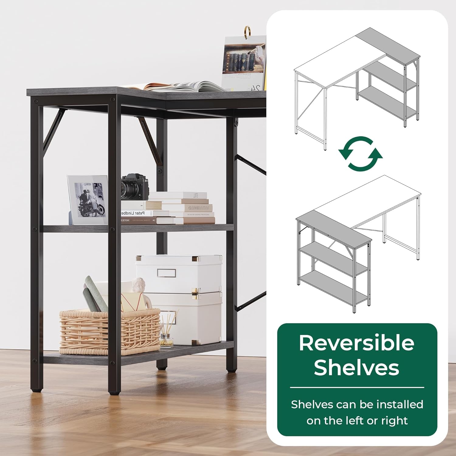 Computer Desk - 47in L Grey