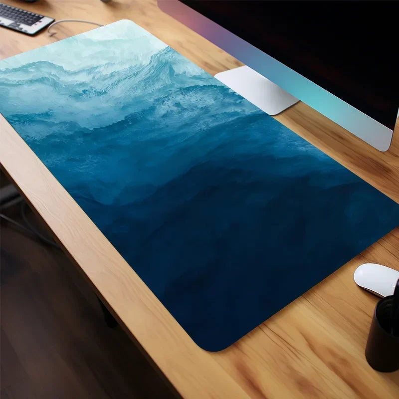 Large Gaming Mouse Pad Abstract Ocean Waves