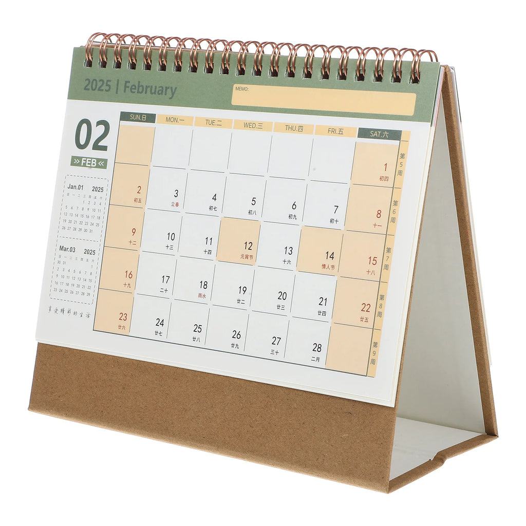 Desk Calendar 2025 Daily Planning Office Accessory St Office Table Paper Month Planner Household Accessory