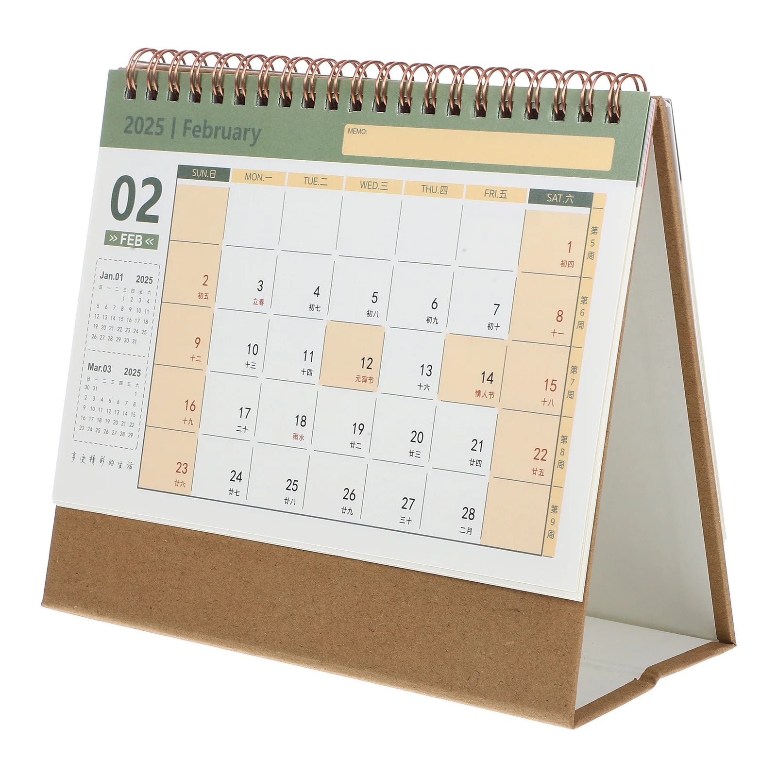 Desk Calendar 2025 Daily Planning Office Accessory St Office Table Paper Month Planner Household Accessory