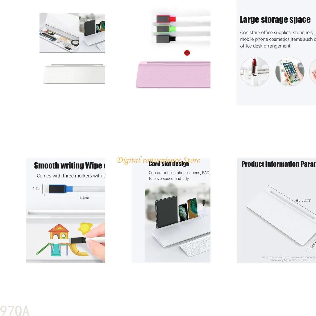 97QA Desktop Whiteboard Note Board Deskboard Wrist Rest Phone Notebook Stand Mulyifunction Computer Accessories