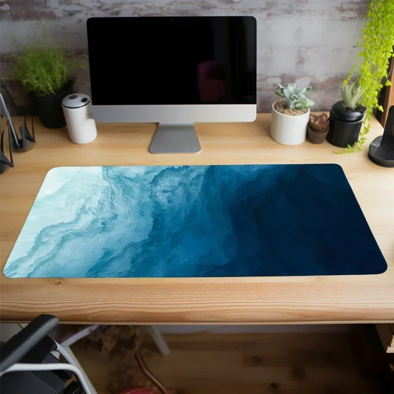 Large Gaming Mouse Pad Abstract Ocean Waves