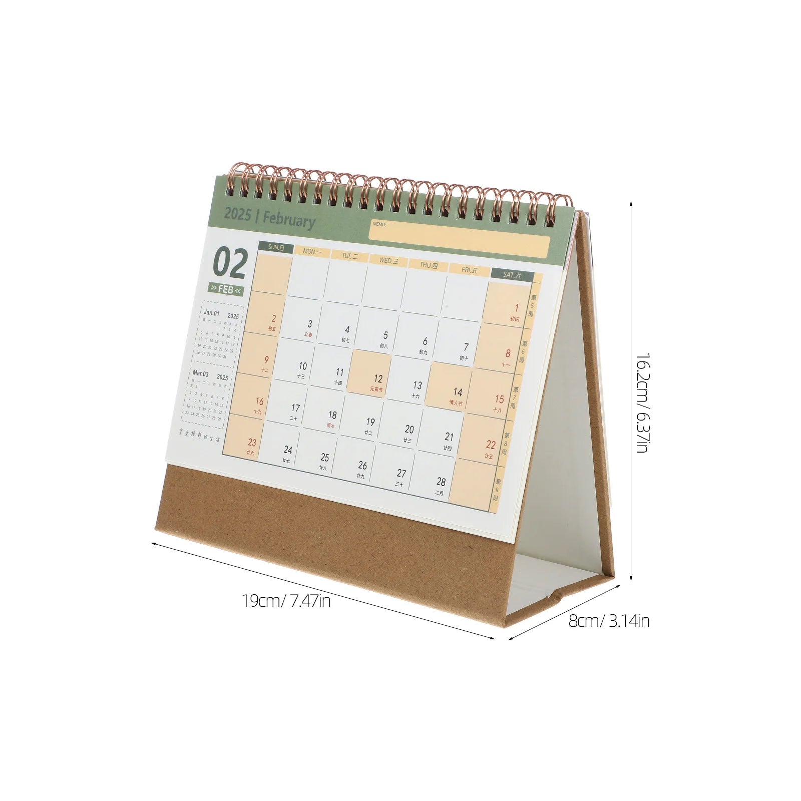 Desk Calendar 2025 Daily Planning Office Accessory St Office Table Paper Month Planner Household Accessory
