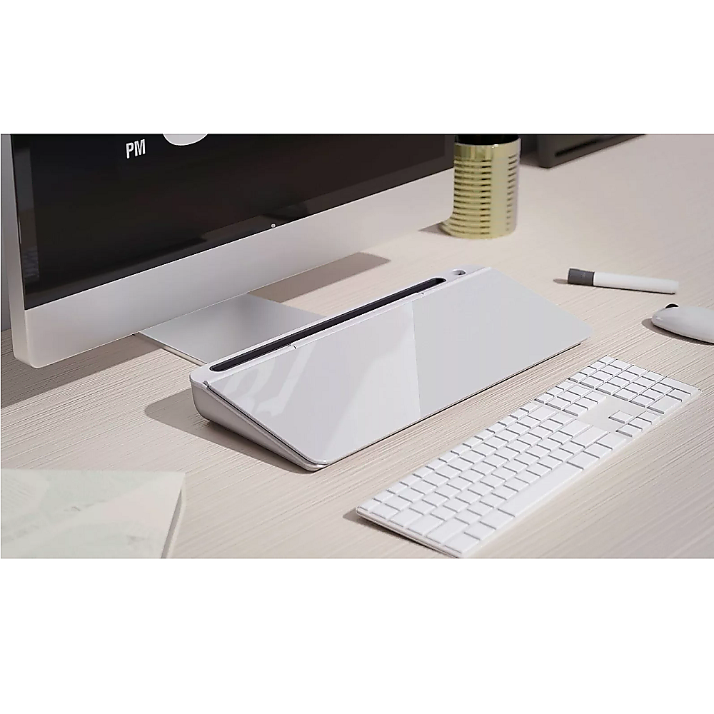 NNEDSZ Glass Desktop Buddy Whiteboard Office Writing Desk